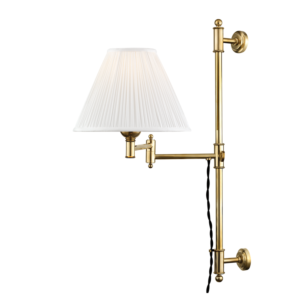  Classic No.1 by Mark D. Sikes Adjustable Wall Lamp in Aged Brass