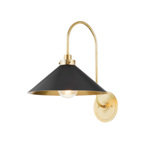 Clivedon 1-Light Sconce in Aged Brass