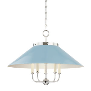 Clivedon 5-Light Chandelier in Polished Nickel