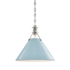  Painted No.2 by Mark D. Sikes Pendant in Polished Nickel