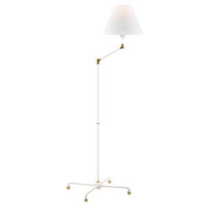  Classic No.1 by Mark D. Sikes Floor Lamp in Aged Brass and White