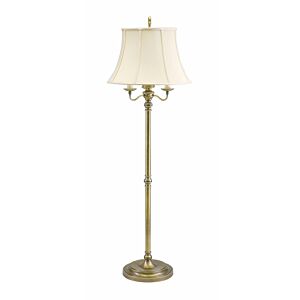 Newport 1-Light Floor Lamp in Antique Brass