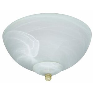 Craftmade Outdoor Bowl Fan Light Kit in White with Alabaster Glass