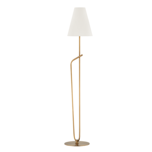 Pearce 1-Light Floor Lamp in Patina Brass