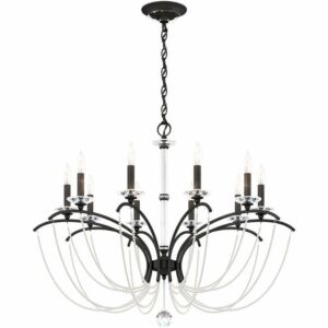 Priscilla 10-Light Chandelier  - PDK Pearl in Black