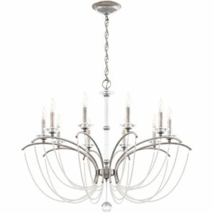 Priscilla 10-Light Chandelier  - PWT Pearl in Antique Silver