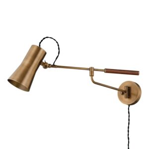 Novel 1-Light Wall Sconce in Patina Brass