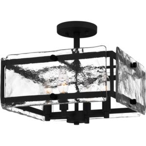 Quoizel Semi-Flush Mount 4-Light Semi-Flush Mount in Earth Black