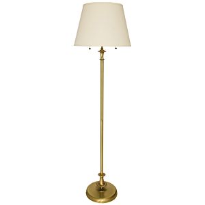 House of Troy Randolph 2 Light Floor Lamp in Antique Brass