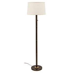 House of Troy Rupert 3 Light 62 Inch Floor Lamp in Chestnut Bronze with Weathered Brass Accents