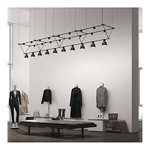  Suspenders® Track Lighting in Satin Black