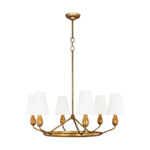 Ziba 6-Light Chandelier in Antique Gild