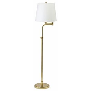 Townhouse 1-Light Floor Lamp in Raw Brass