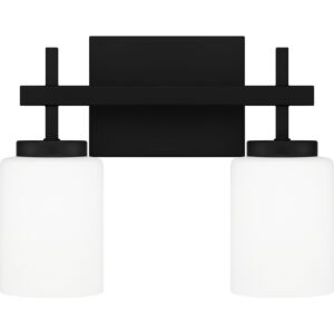 Wilburn 2-Light LED Bathroom Vanity Light in Matte Black
