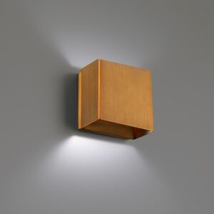 Boxi 1-Light LED Wall Sconce in Aged Brass