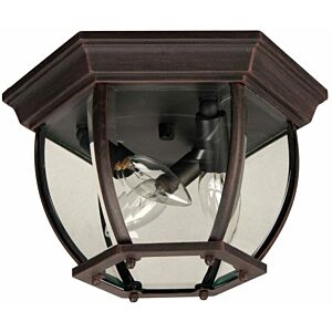 Craftmade Bent Glass 7" Outdoor Ceiling Light in Rust