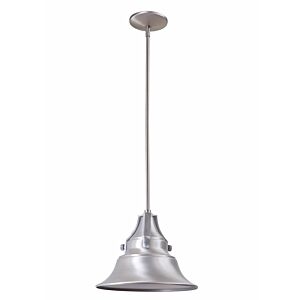 Craftmade Union 10" Outdoor Hanging Light in Satin Aluminum