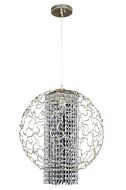 Allegri Mundo 4 Light Pendant Light in Tarnished Silver