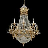 Allegri Marseille 25 Light Traditional Chandelier in Antique Brass