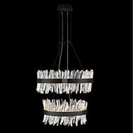 Allegri Glacier 2 Tier LED Pendant in Matte Black