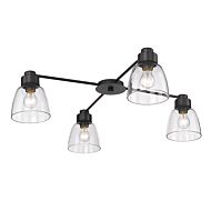 Remy 4-Light Flush Mount in Matte Black