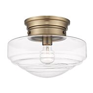 Ingalls Mbs 1-Light Semi-Flush Mount Ceiling Light in Modern Brass