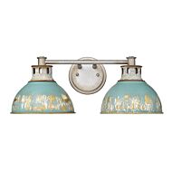 Kinsley 2-Light Bathroom Vanity Light Vanity in Aged Galvanized Steel