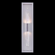 Lucca Esterno Chrome LED Outdoor Wall Sconce in Polished Chrome & Matte White