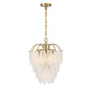 Boa 5-Light Chandelier in Warm Brass by Breegan Jane