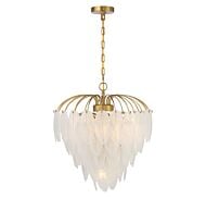 Boa 6-Light Chandelier in Warm Brass by Breegan Jane