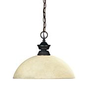 Z-Lite Shark 1-Light Pendant Light In Olde Bronze