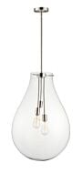 Gourd 3-Light Pendant in Satin Nickel