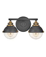 Fletcher 2-Light LED Bathroom Vanity Light in Black