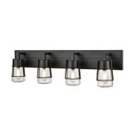 DVI Lake Of The Woods 4-Light Bathroom Vanity Light in Graphite