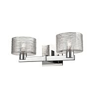 DVI Percussion 2-Light Bathroom Vanity Light in Chrome