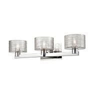 DVI Percussion 3-Light Bathroom Vanity Light in Chrome