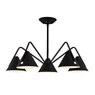 Zag Chandelier in Black