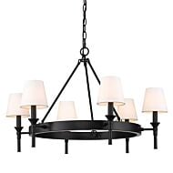 Edinburgh 6-Light Chandelier in Matte Black