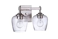 Stellen 2-Light Bathroom Vanity Light in Brushed Polished Nickel