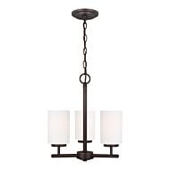 Oslo 3-Light Chandelier in Bronze / Dark