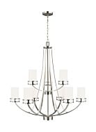 Nine Light Chandelier by Generation Lighting.