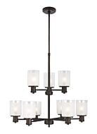 Norwood 9-Light Chandelier in Bronze / Dark