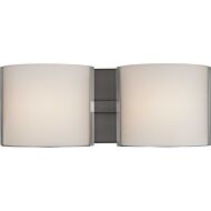 Arch LED 2-Light LED Bathroom Vanity Light in Brushed Nickel