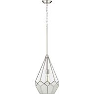 Cinq 1-Light Pendant in Brushed Nickel