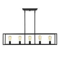 Five Light Linear Pendant by Golden