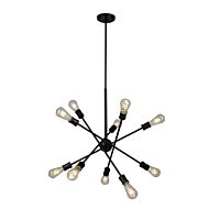 Etris Row 10-Light Pendant in Black