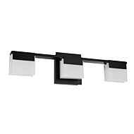 Vente 3-Light LED Vanity Light in Matte Black