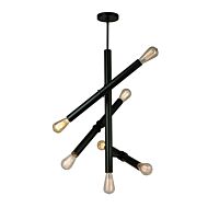 Drucker 7-Light Pendant in Black