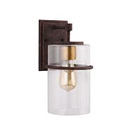 Brandel 1-Light Outdoor Wall Mount in Rust