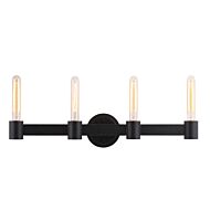 Broyles 4-Light Bathroom Vanity Light Bar in Matte Black